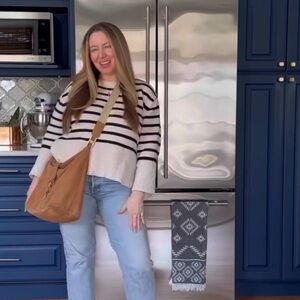 GAP - 100% cotton oversized stripe knit sweater | boxy | medium